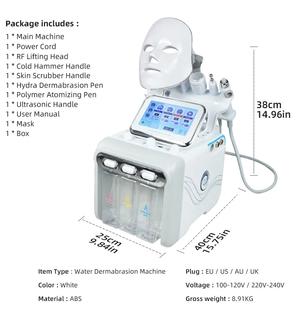 Biteezy-Bubble 7-in-1 Facial Spa: Deep Clean + O₂ Infusion + Diamond Peeling