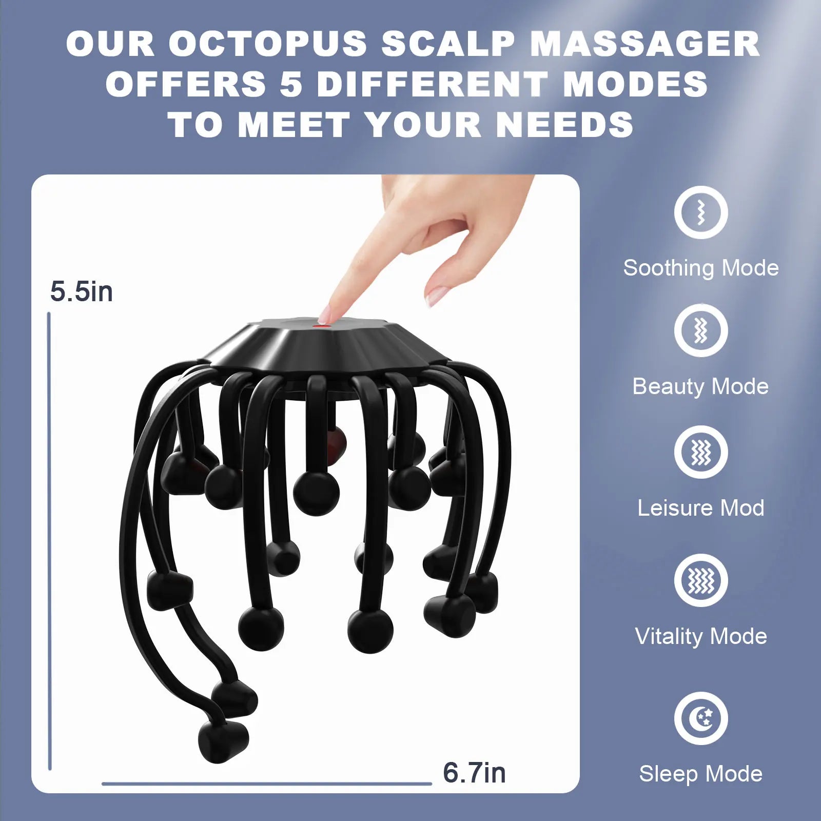 RediGlow™ Smart Head Massager 360°