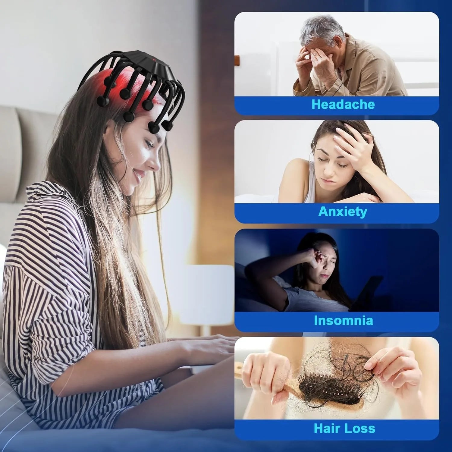 RediGlow™ Smart Head Massager 360°