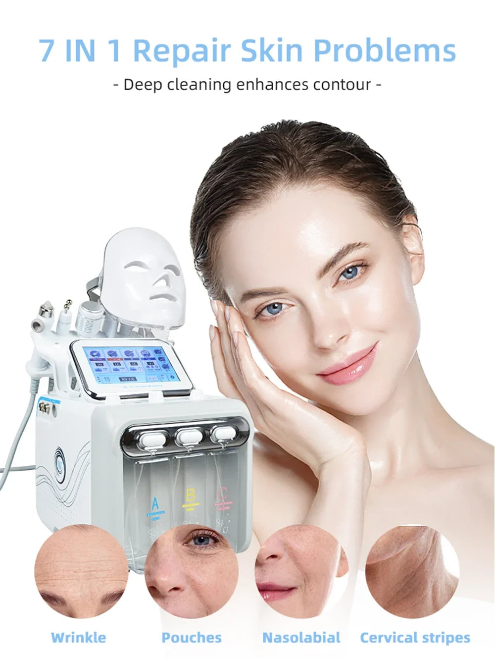 Biteezy-Bubble 7-in-1 Facial Spa: Deep Clean + O₂ Infusion + Diamond Peeling
