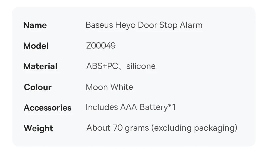 Baseus Door Stopper Alarm
