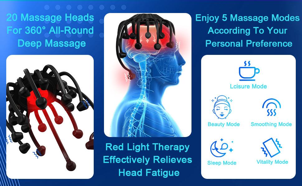 RediGlow™ Smart Head Massager 360°