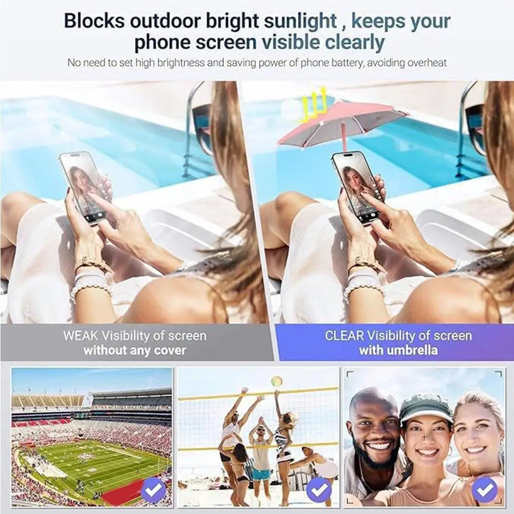 ☀️ Magnetic Phone Umbrella – (Beach &amp; Outdoor Edition)