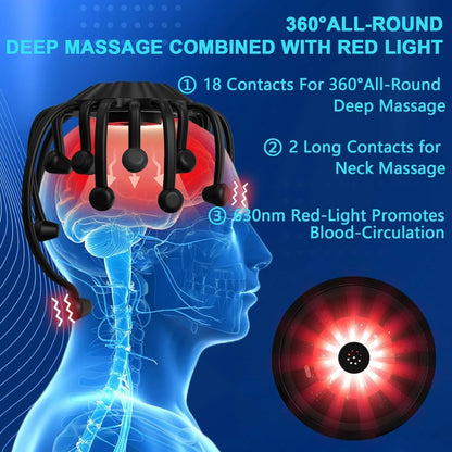 RediGlow™ Smart Head Massager 360°